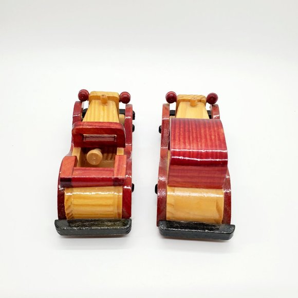 Vintage Small Wooden Cars Handmade Crafted Wood Collectible - Picture 6 of 8